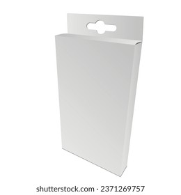 Paper box blank and template for product promotion. Vector illustration with editable format.