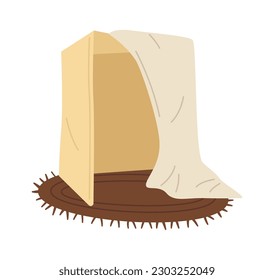 Caja de papel con carpa cubierta Ilustración vectorial