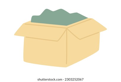 Caja de papel con imagen vectorial de manta