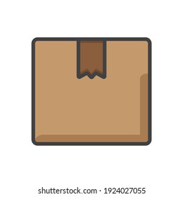 paper box icon. paper box illustration. Flat vector icon. can use for, icon design element,ui, web, mobile app.