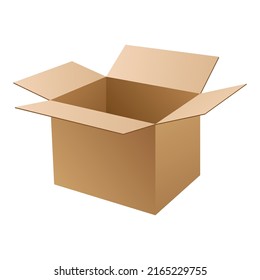 Paper box isolated on white background