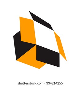 paper box logotype. illustration on vector.