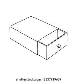 Paper box mockup. Vector illustration. Empty cardboard container template.
