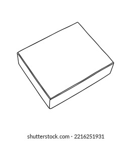 Paper box mockup. Vector illustration. Empty cardboard container template.
