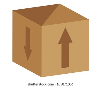 paper box on white background