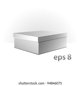 Paper box on white background. Vector illustration.