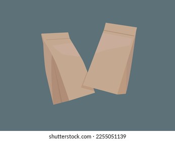 paper box packaging and labeling bag white canvas brown