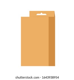 Paper box vector. Paper box on white background.