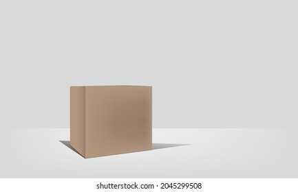 Paper box vector showcase your design