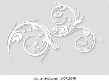 Paper branch on a gray background