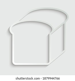 paper bread icon. black and white vector sign