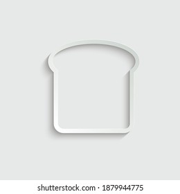icono del pan de papel. signo de vector blanco y negro