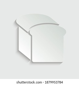 paper bread icon. black and white vector sign