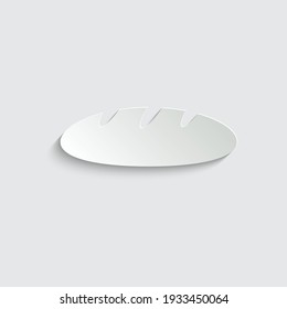 paper bread icon. black and white vector sign