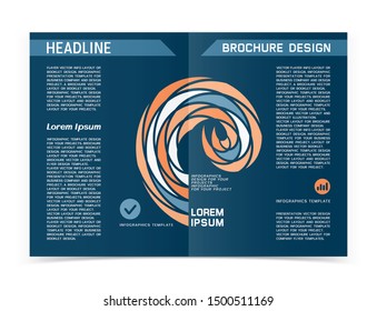 Paper brochure or web banner design. Vector illustration