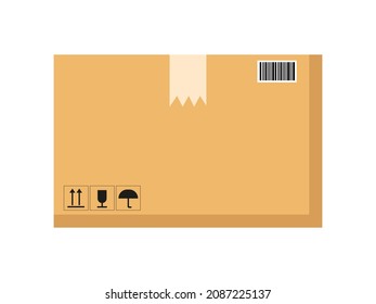 Paper brown box - delivery concept	