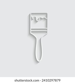 paper brush icon vector painting icon
