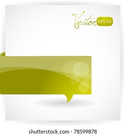 Paper bubble banner, vector EPS10.