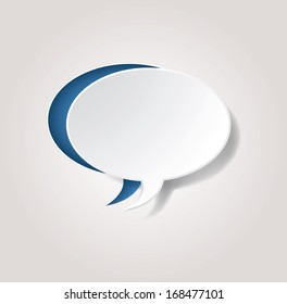 Paper bubble vector illustration.