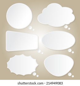 Paper Bubbles Speech Idea on Background