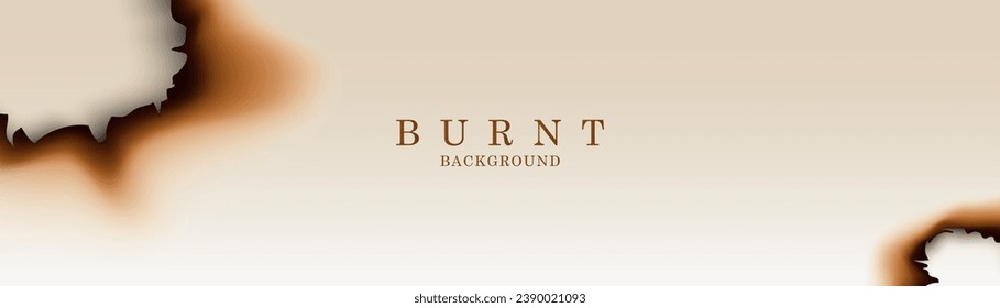 Paper with burnt hole background design. Burnt background vector design.