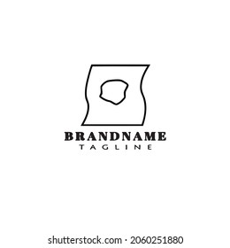 paper burnt hole logo template icon modern vector illustration