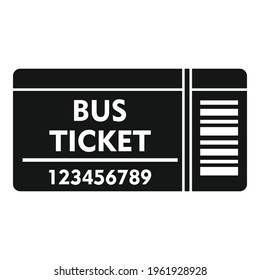Icono de la entrada del bus de papel. Ilustración simple del icono vectorial de la entrada del bus de papel para el diseño web aislado en fondo blanco