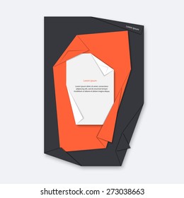 Paper Business Flyer. Poster. Business background. 
