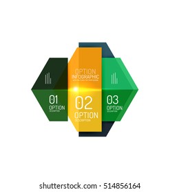 Paper business option button infographic templates, vector illustration