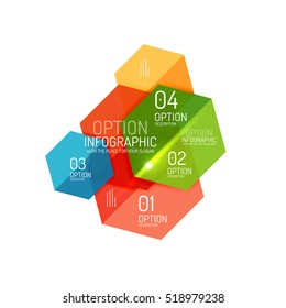 Paper business option button infographic templates, vector illustration