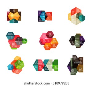 Paper business option button infographic templates, vector illustration