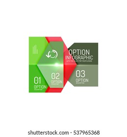 Paper business option button infographic templates, vector illustration