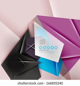 Paper business triangles abstract background for templates, technology, presentation, banner, layout