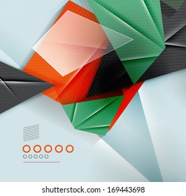 Paper business triangles abstract background for templates, technology, presentation, banner, layout