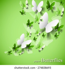 paper butterflies - vector