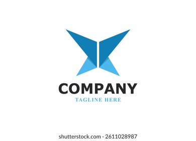 paper butterfly minimal logo design