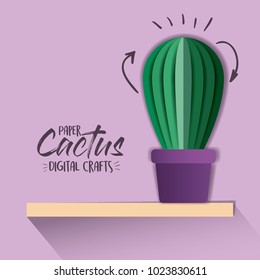 paper cactus digital craft