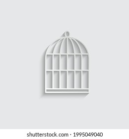 Paper Cage Icon Vector, Birdcage Icon