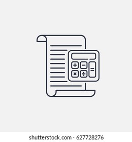 paper and calculator icon