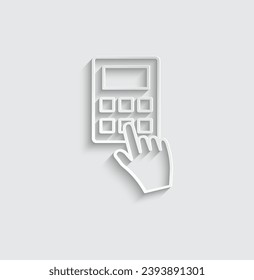 paper calculator icon vector calculate icon 