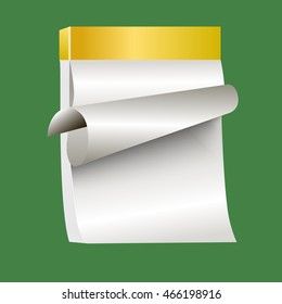 Paper calendar with curled paper vector illustration