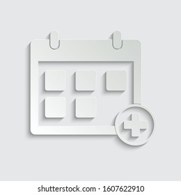 Paper calendar icon vector, calendar sign