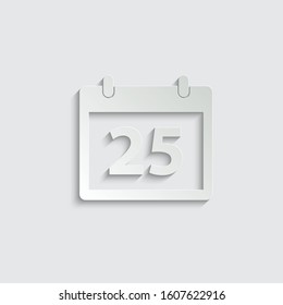Paper calendar icon vector, calendar sign