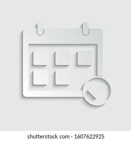 Paper calendar icon vector, calendar sign