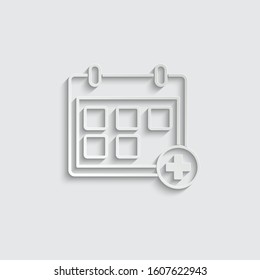 Paper calendar icon vector, calendar sign
