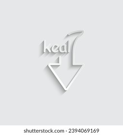 paper calorie icon vector diet sign kcal icon svg