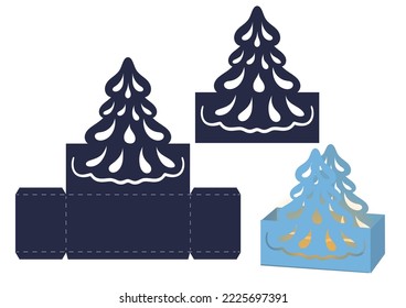 Paper candlestick herringbone.Stencil.Paper cutout. Paper crafts