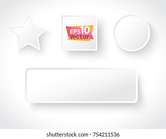 Paper Caps with softly shadows on a white background