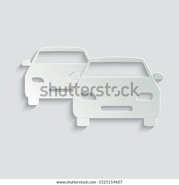   paper Car icon\
vector. symbol of car