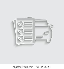paper  car service vector icon repair document icon